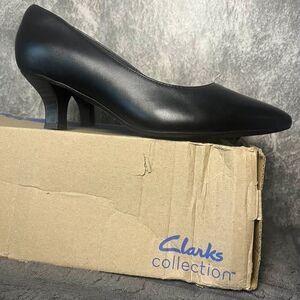 Clarks Collection Black Leather Pumps New Heels Sz 6